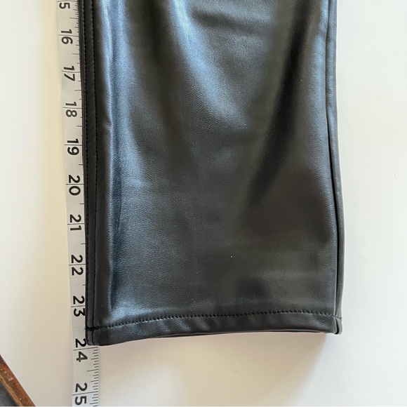 Abercrombie & Fitch Black Faux Leather Ultra High Rise Ankle Straight Pants - Picture 5 of 6